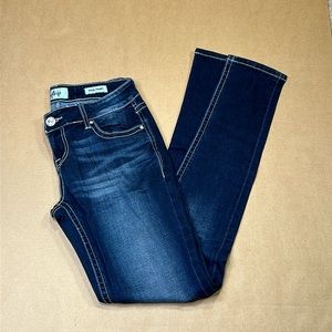 BKE Day Trip Virgo Skinny Womens Jeans Size 26L Dark Wash Stretch Long